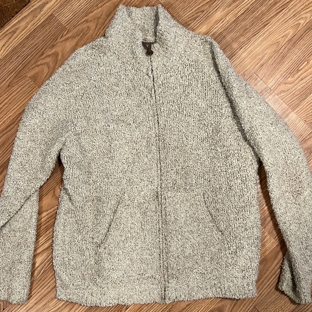 Fuzzy full zip jacket